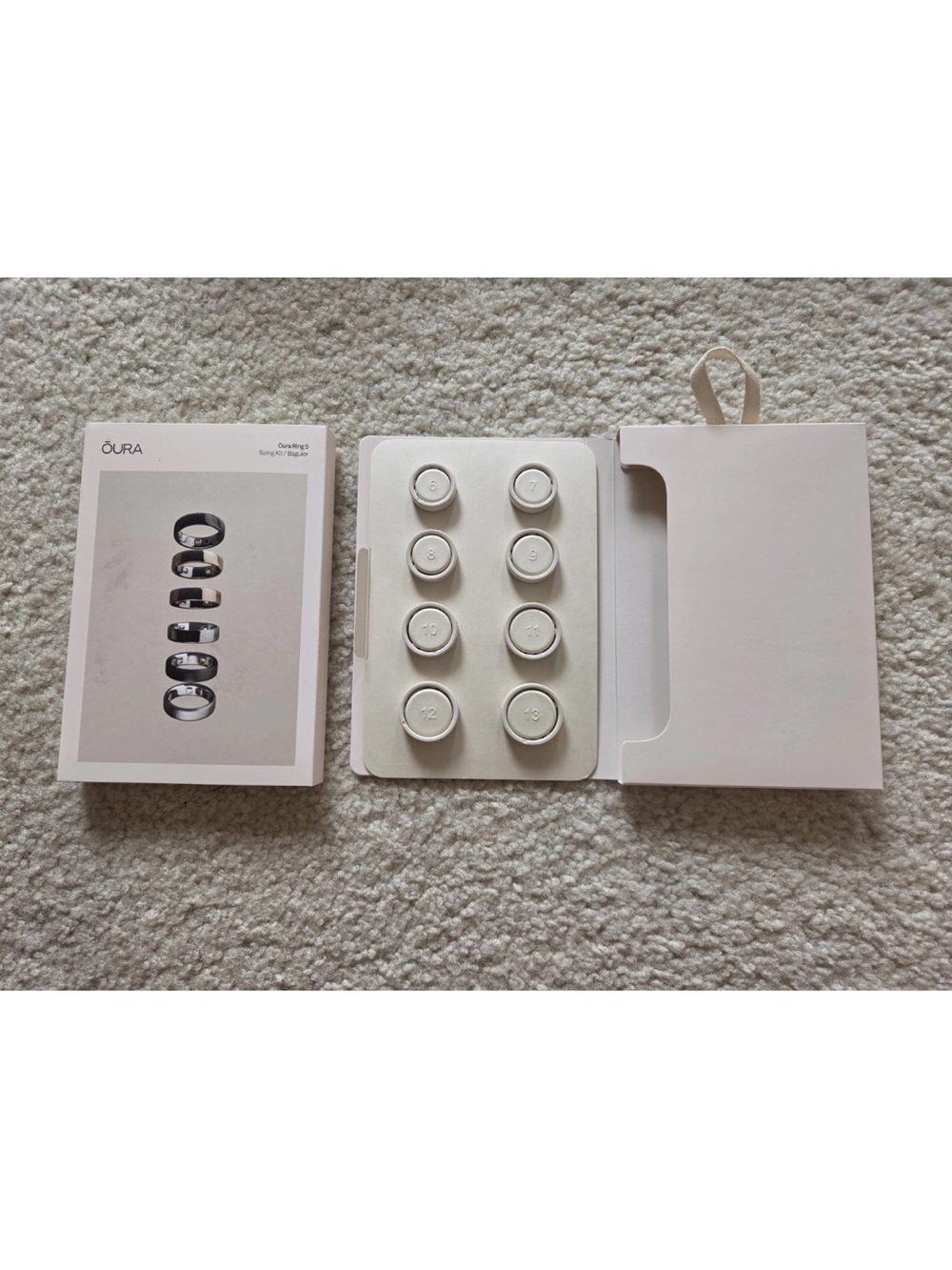 Oura Ring gen 5 new release Sizing Kit in White